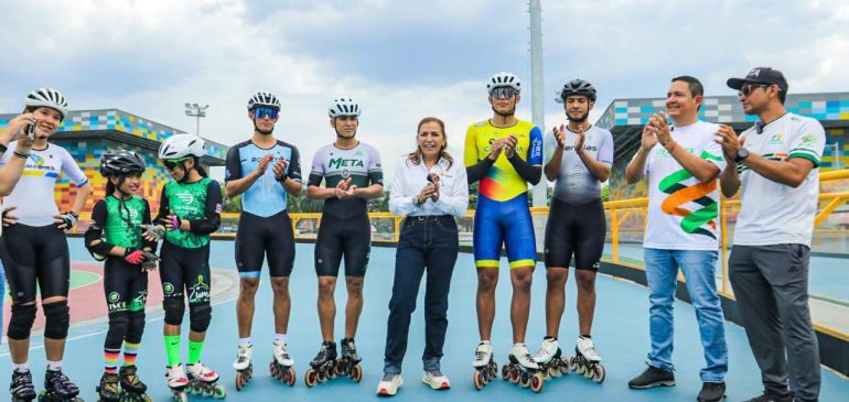 Gobernadora del Meta habilita la pista de ruta para los patinadores metenses.