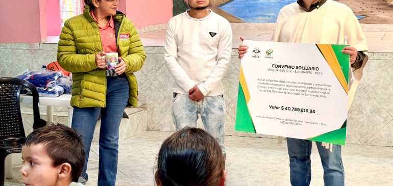 Gobernación del Meta impulsa el mejoramiento de escenarios recreo deportivos en San Juanito y El Calvario con Convenios Solidarios